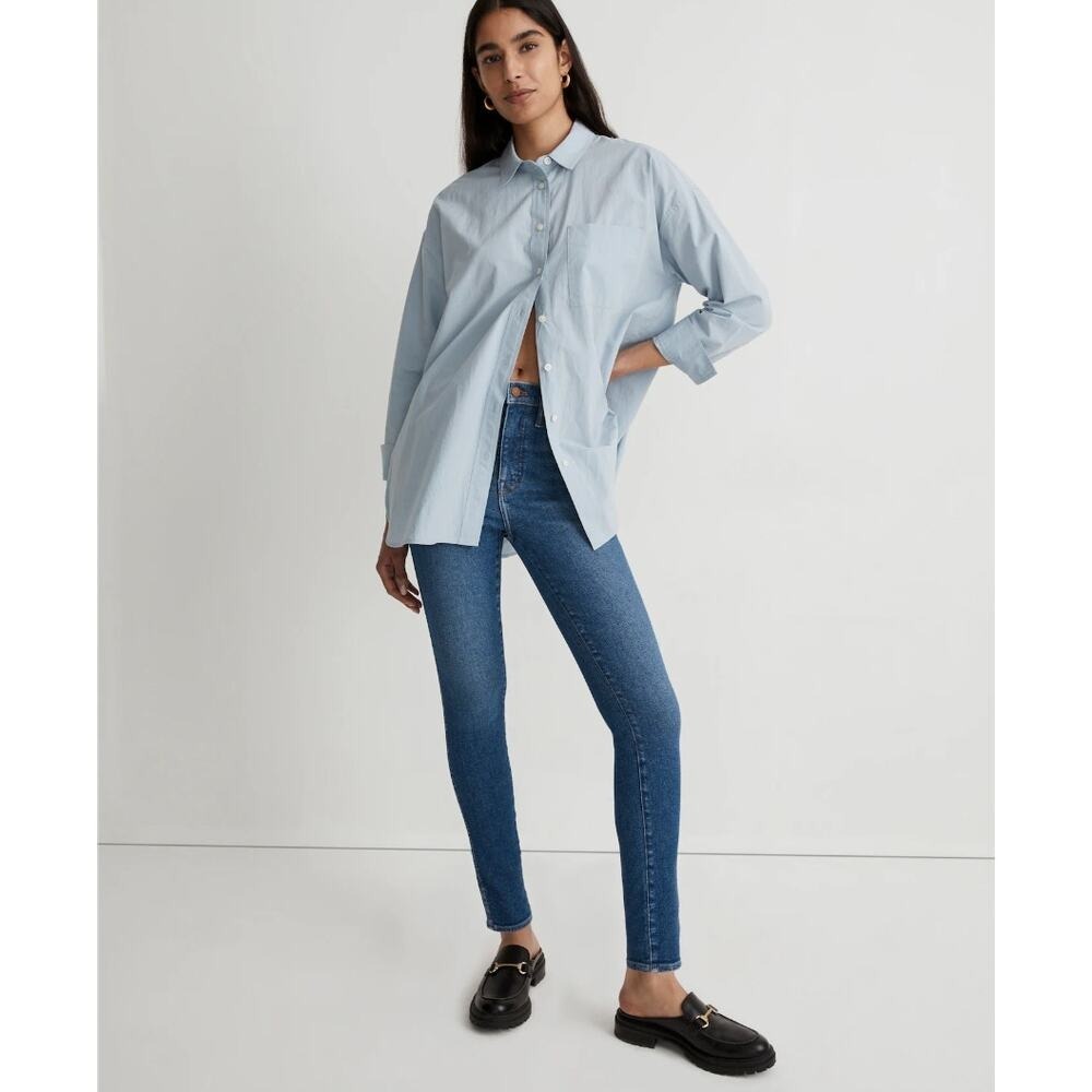 Madewell 10" High Rise Skinny Jeans Light Medium Indigo Wash Denim Size 29